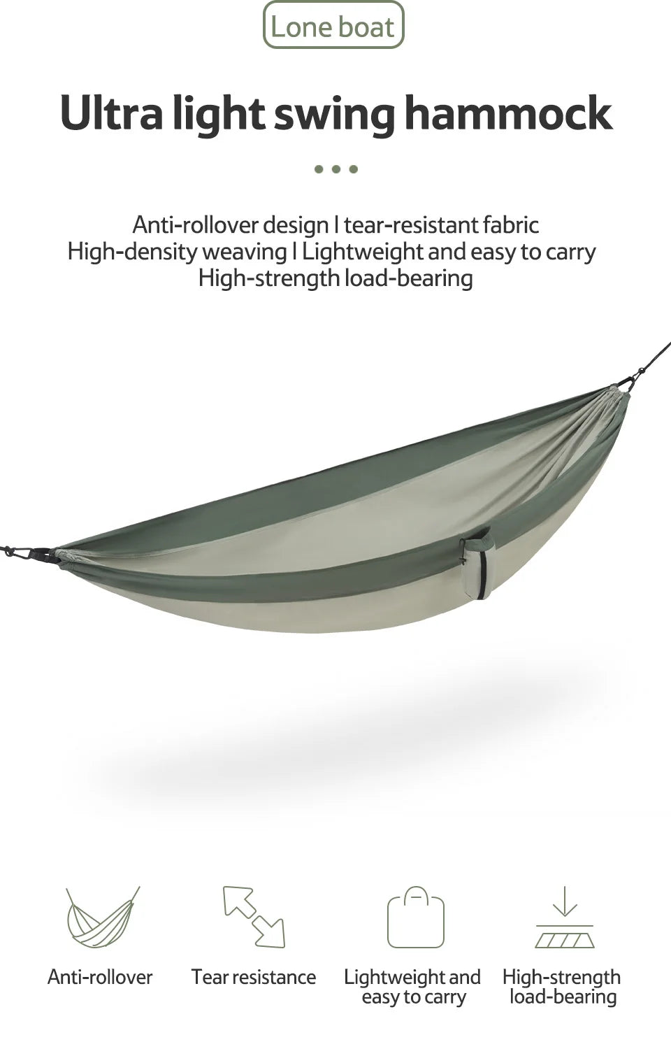 Nature Simplified Pro Hammock — Ultralight Camping Hammock with Tree Straps