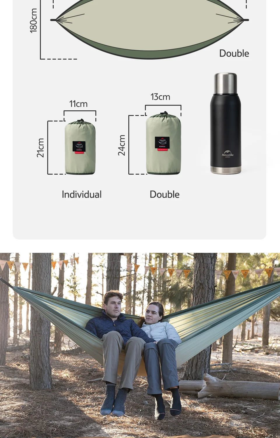 Nature Simplified Pro Hammock — Ultralight Camping Hammock with Tree Straps